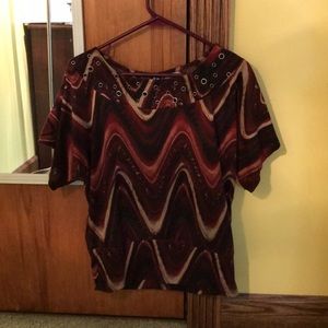 Earth tone dressy blouse